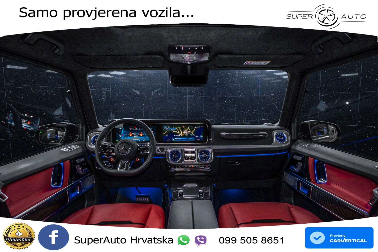 Mercedes AMG G 63 Long V8 (585 KS) 4MATIC 9G-TRONIC AMG SPEEDSHIFT TCT Manufaktur LED+GR SJED+ACC