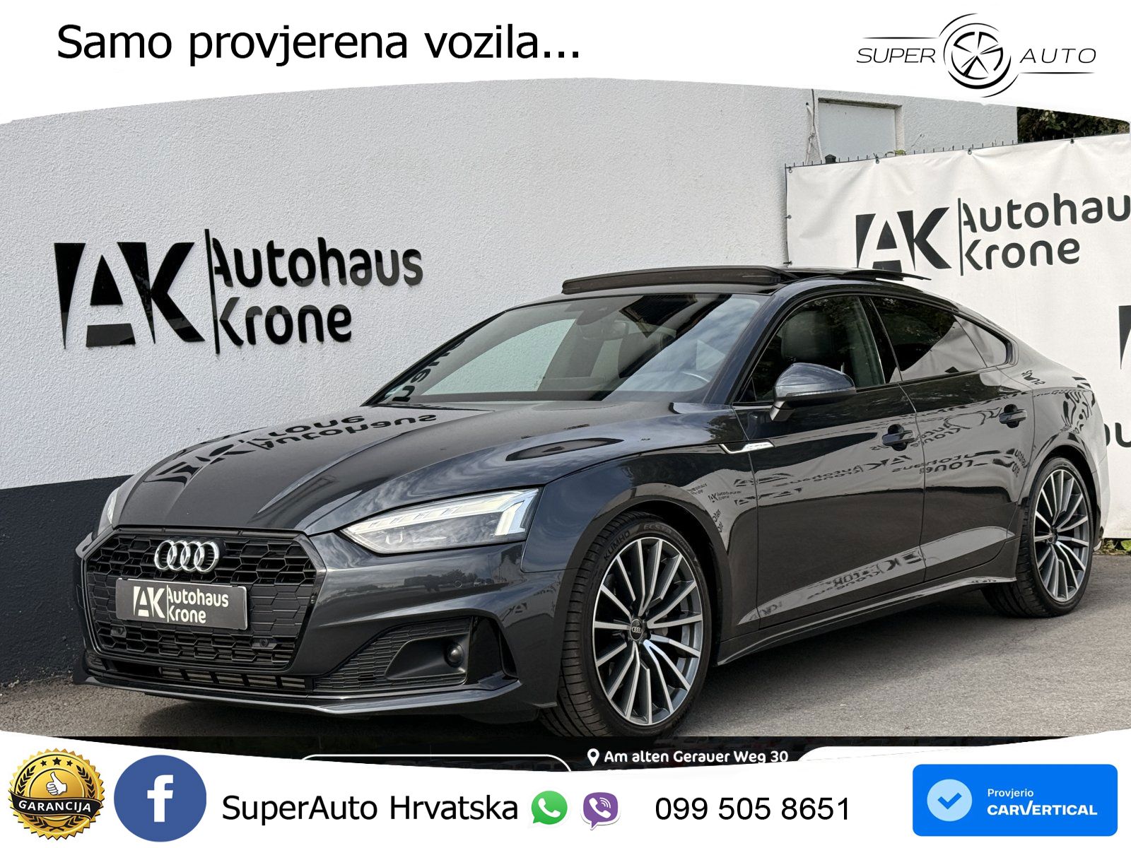 Audi A5 Sportback  40 TFSI (204 KS) S tronic S line MATRIX+GR SJED+KAM