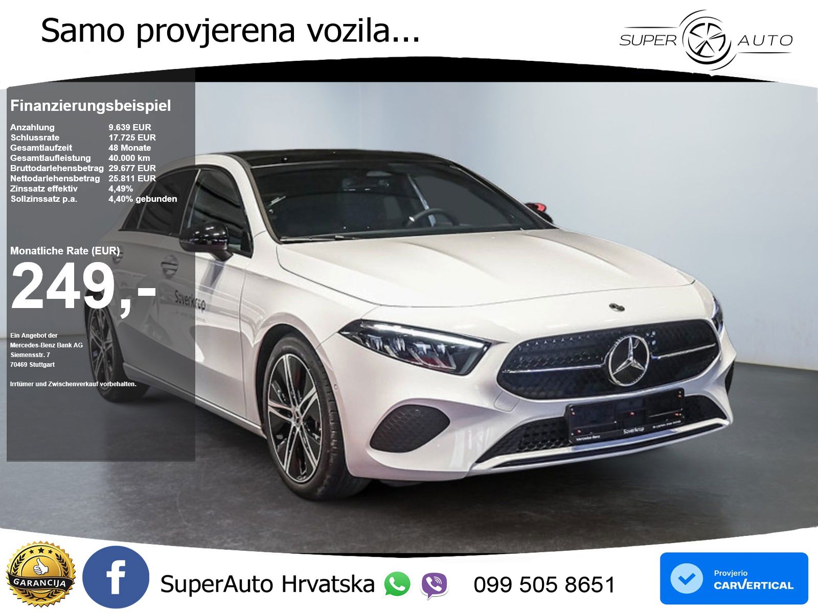 Mercedes-Benz A 200d 8G-DCT LED+GR SJED+ACC