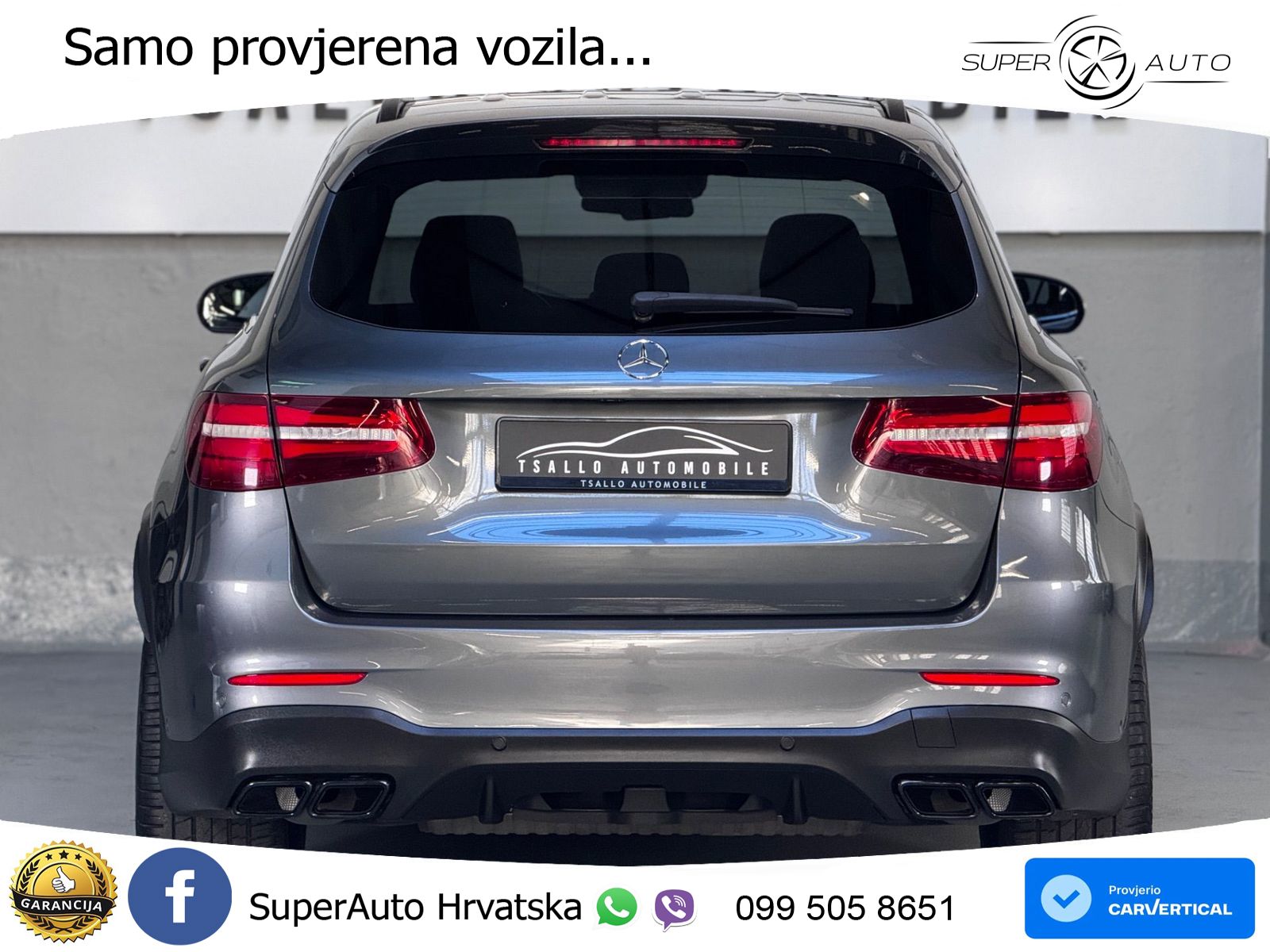 Mercedes AMG GLC 63 V8 (476 KS) 4MATIC+ MCT ZRAČNI+ACC+GR SJED+KAM+PANO