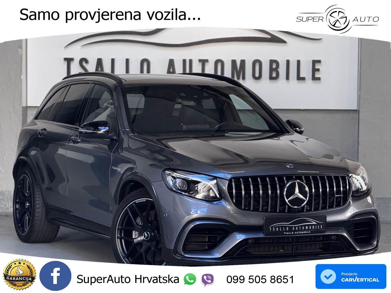 Mercedes AMG GLC 63 V8 (476 KS) 4MATIC+ MCT ZRAČNI+ACC+GR SJED+KAM+PANO