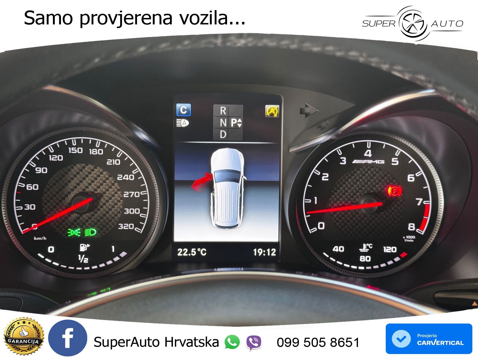 Mercedes AMG GLC 63 V8 (476 KS) 4MATIC+ MCT ZRAČNI+ACC+GR SJED+KAM+PANO
