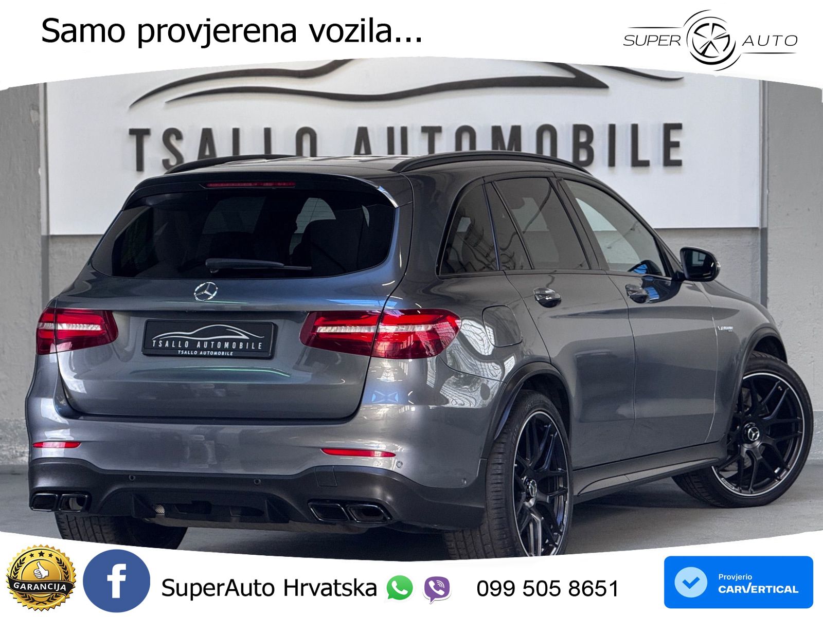 Mercedes AMG GLC 63 V8 (476 KS) 4MATIC+ MCT ZRAČNI+ACC+GR SJED+KAM+PANO