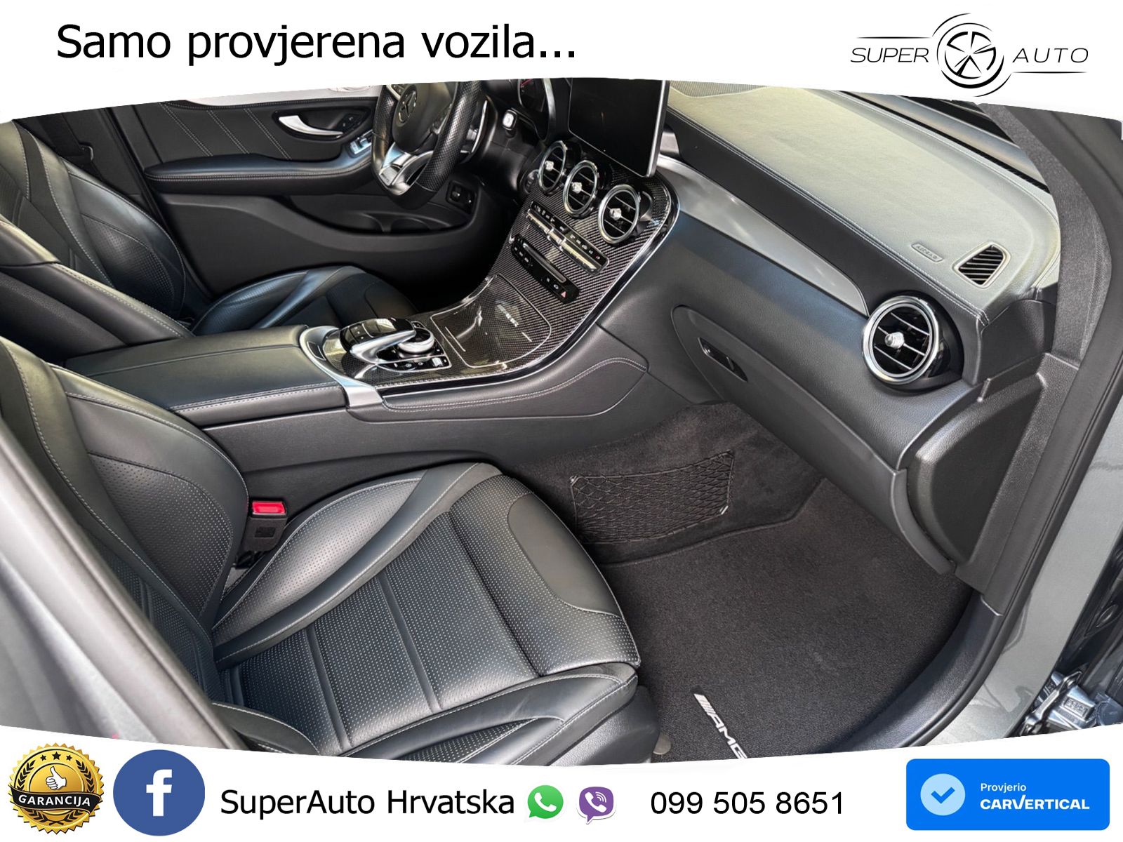 Mercedes AMG GLC 63 V8 (476 KS) 4MATIC+ MCT ZRAČNI+ACC+GR SJED+KAM+PANO