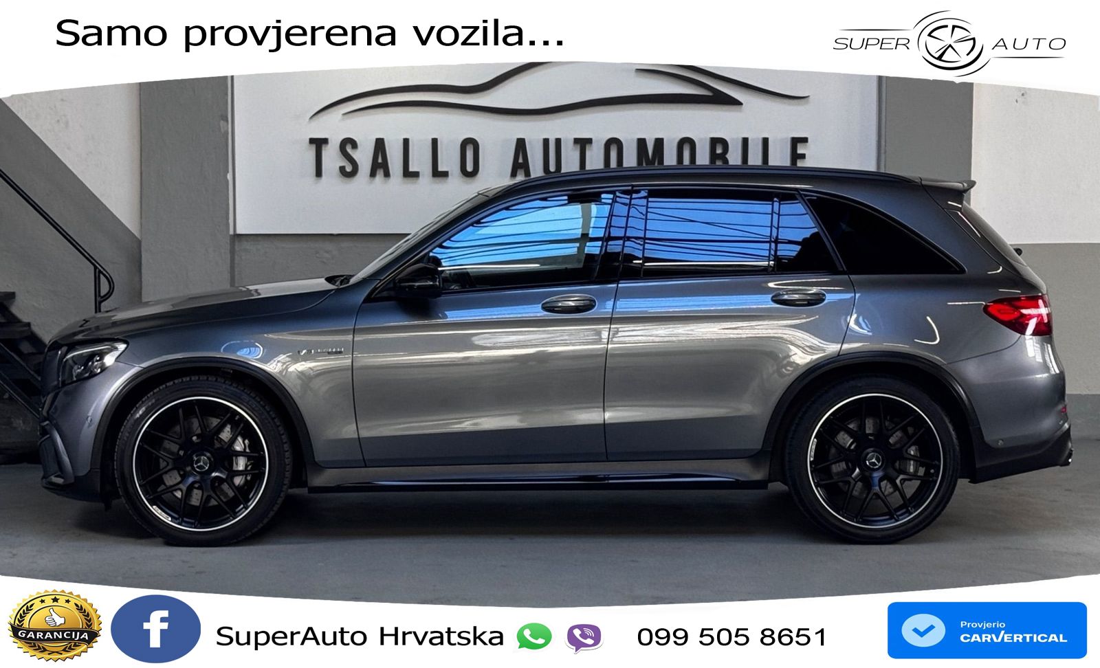 Mercedes AMG GLC 63 V8 (476 KS) 4MATIC+ MCT ZRAČNI+ACC+GR SJED+KAM+PANO