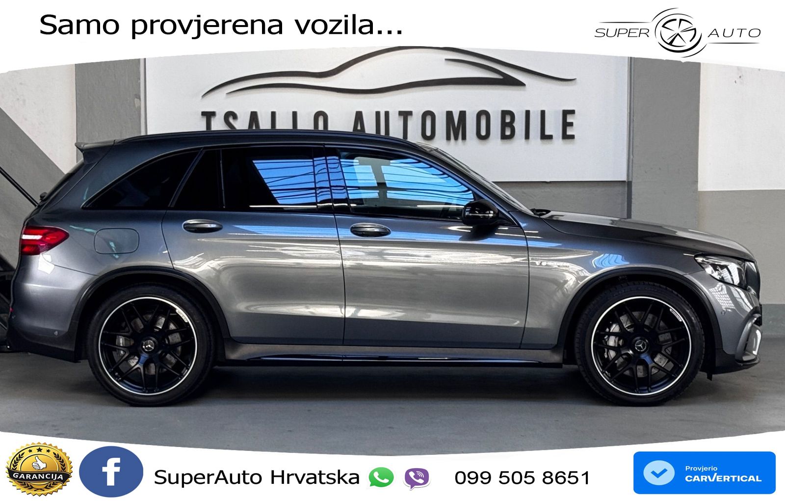 Mercedes AMG GLC 63 V8 (476 KS) 4MATIC+ MCT ZRAČNI+ACC+GR SJED+KAM+PANO