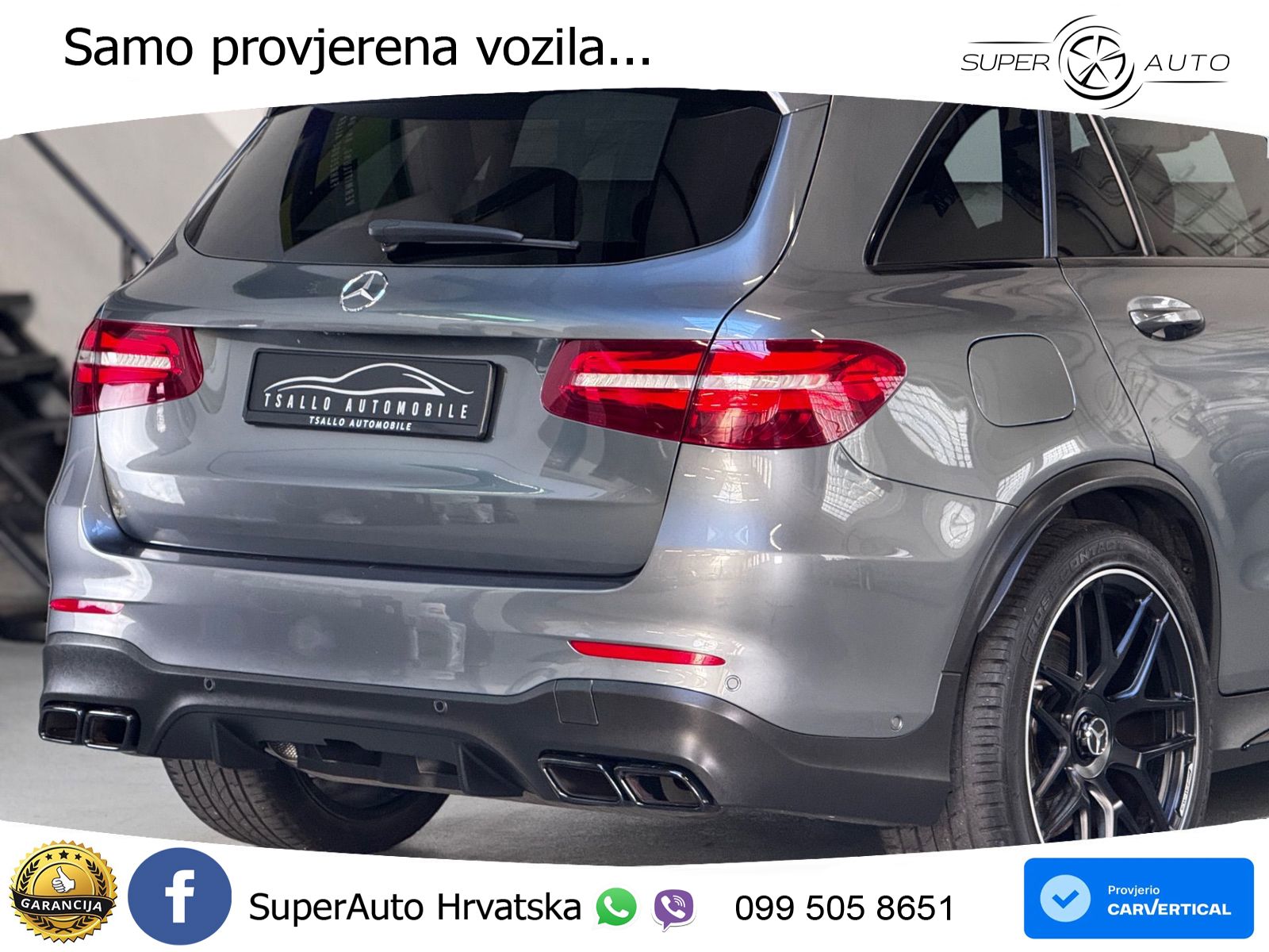 Mercedes AMG GLC 63 V8 (476 KS) 4MATIC+ MCT ZRAČNI+ACC+GR SJED+KAM+PANO