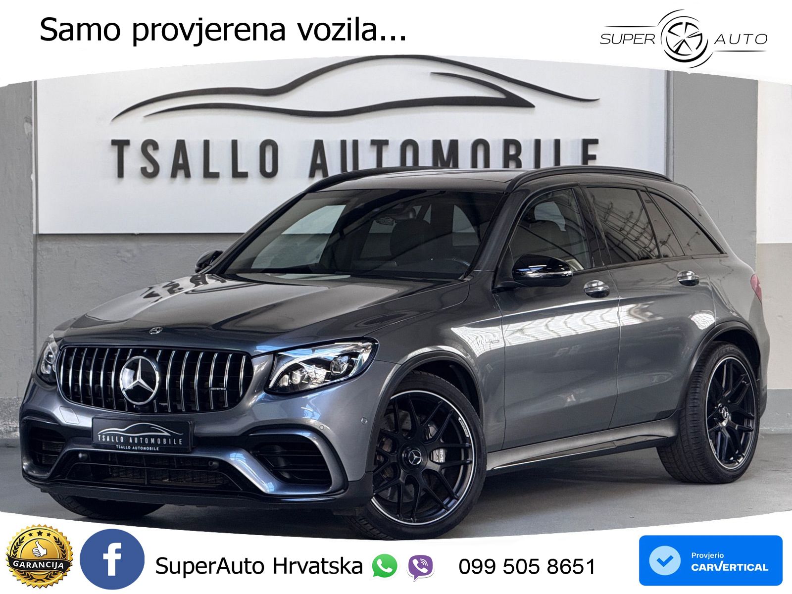 Mercedes AMG GLC 63 V8 (476 KS) 4MATIC+ MCT ZRAČNI+ACC+GR SJED+KAM+PANO