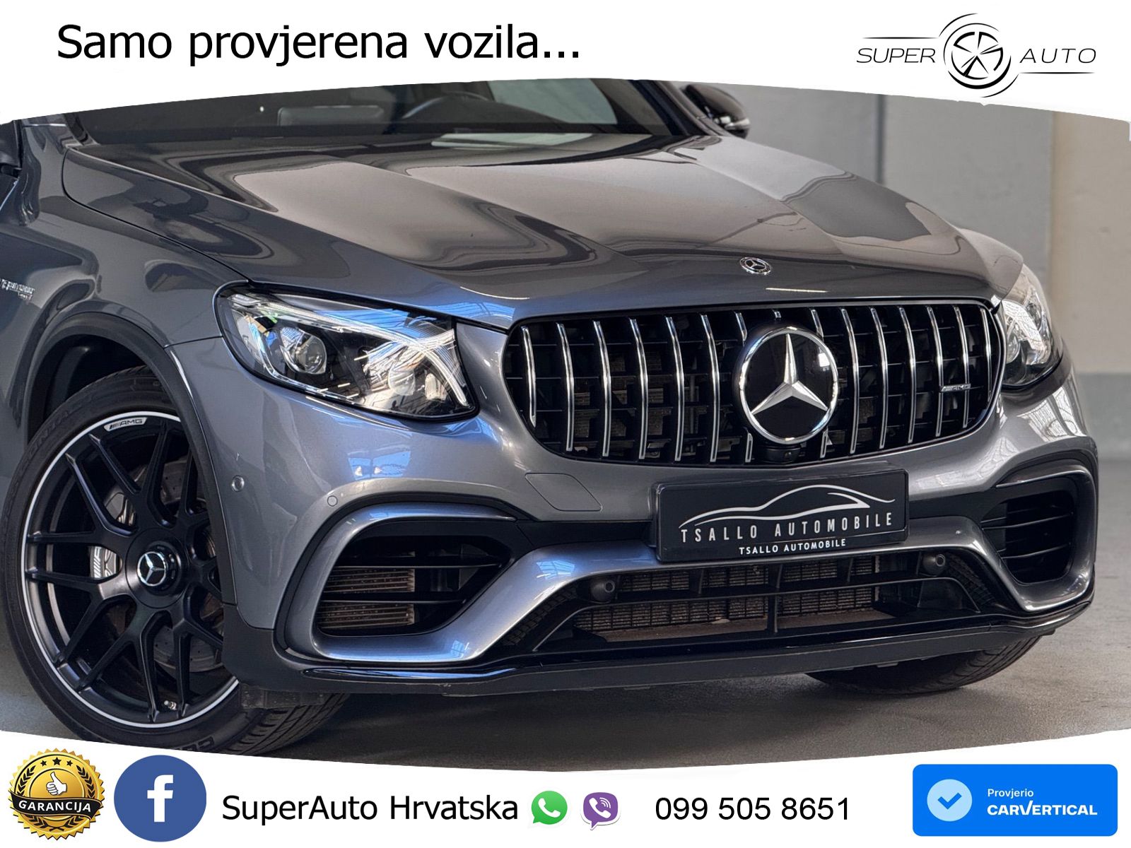 Mercedes AMG GLC 63 V8 (476 KS) 4MATIC+ MCT ZRAČNI+ACC+GR SJED+KAM+PANO