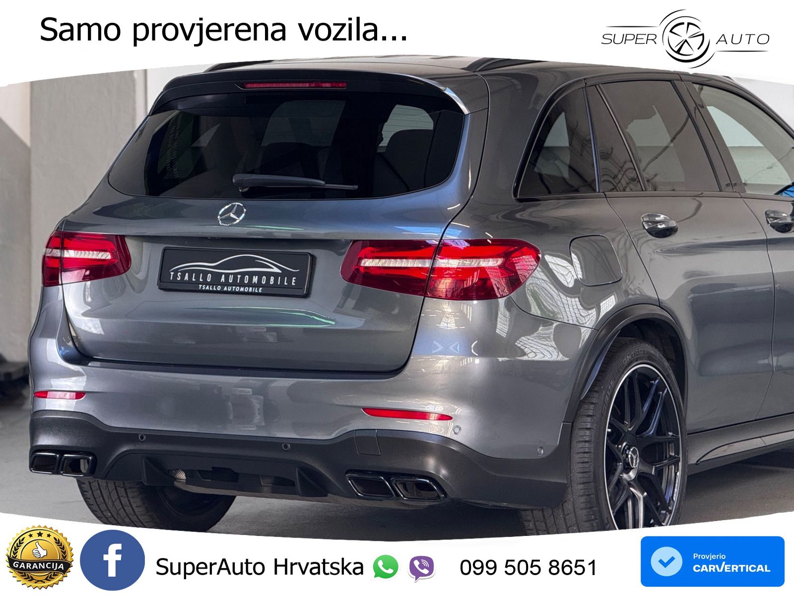 Mercedes AMG GLC 63 V8 (476 KS) 4MATIC+ MCT ZRAČNI+ACC+GR SJED+KAM+PANO