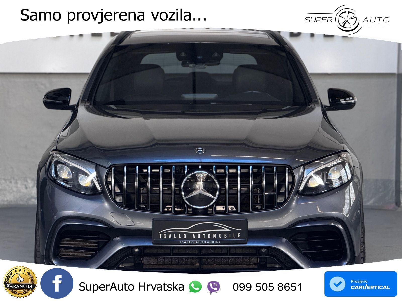 Mercedes AMG GLC 63 V8 (476 KS) 4MATIC+ MCT ZRAČNI+ACC+GR SJED+KAM+PANO