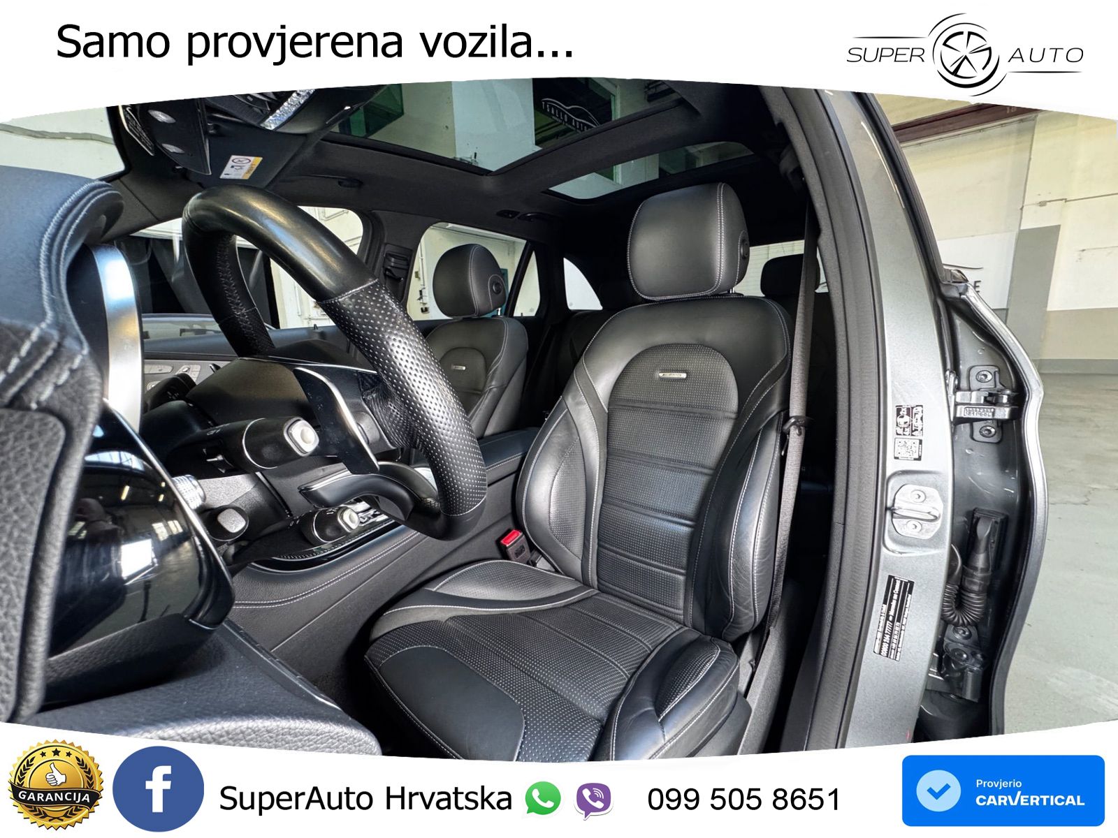 Mercedes AMG GLC 63 V8 (476 KS) 4MATIC+ MCT ZRAČNI+ACC+GR SJED+KAM+PANO