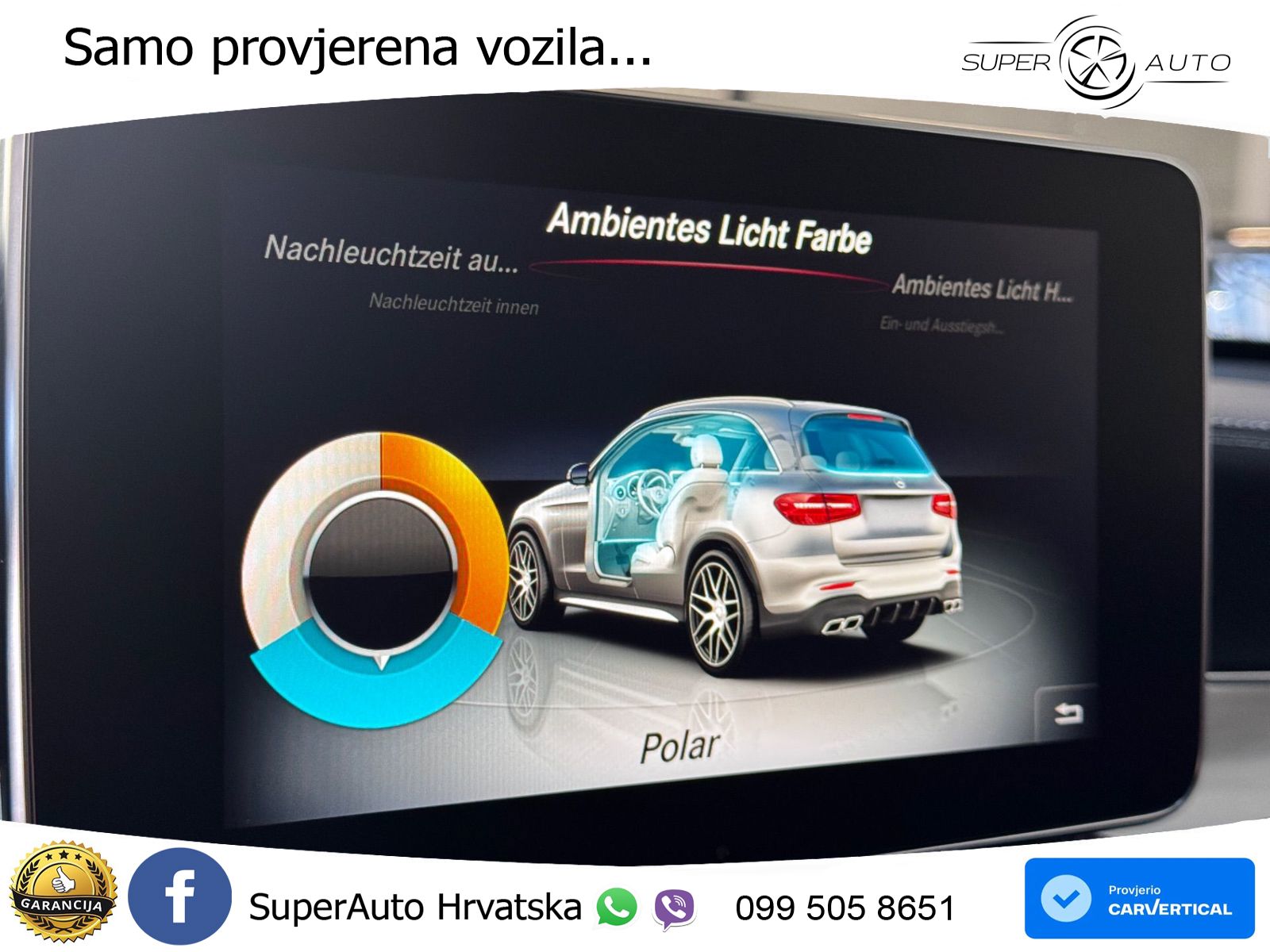 Mercedes AMG GLC 63 V8 (476 KS) 4MATIC+ MCT ZRAČNI+ACC+GR SJED+KAM+PANO