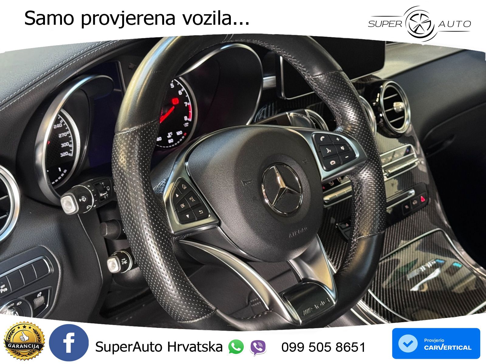 Mercedes AMG GLC 63 V8 (476 KS) 4MATIC+ MCT ZRAČNI+ACC+GR SJED+KAM+PANO