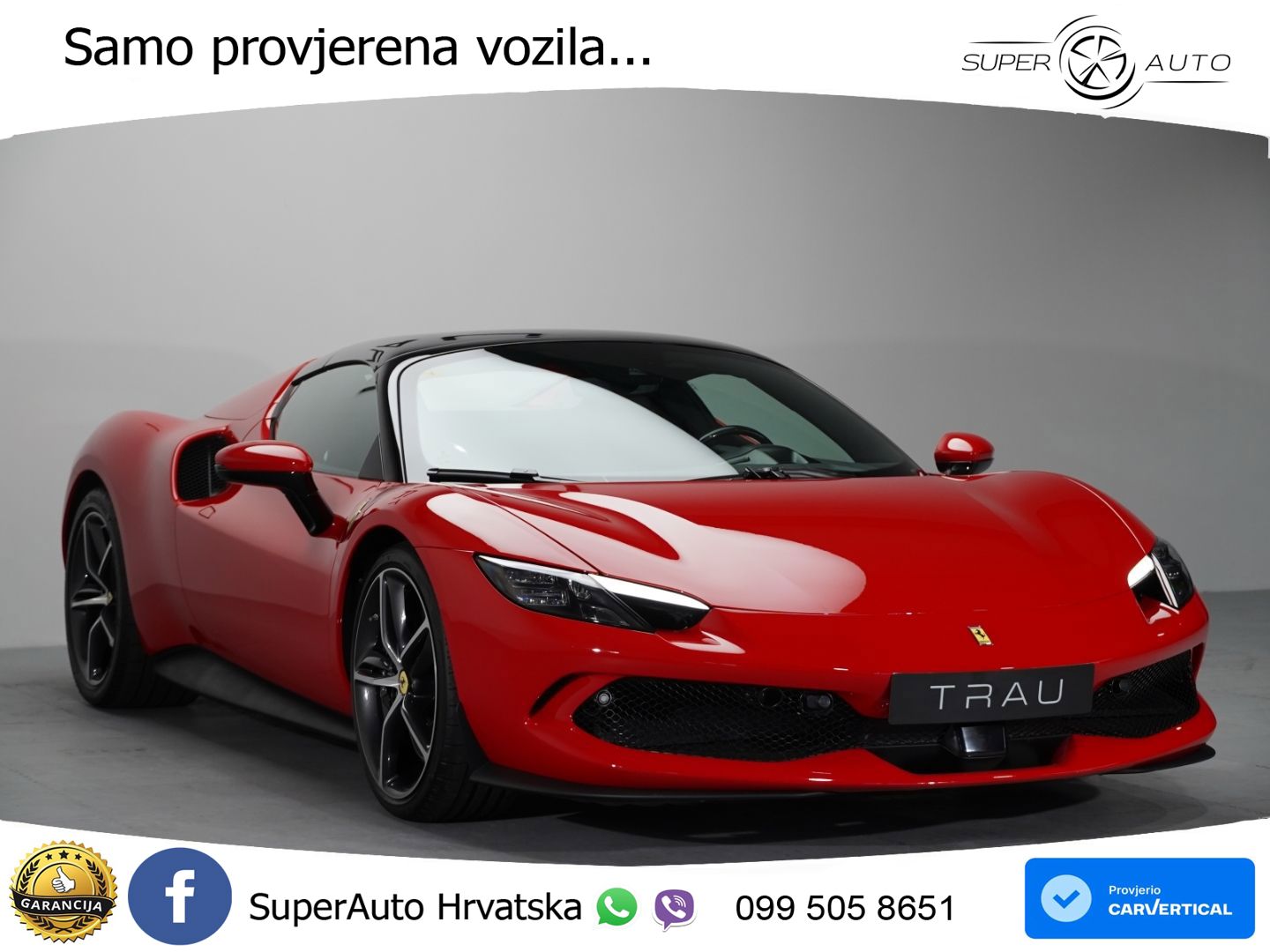 Ferrari 296 GTS 3.0 V6 (830 KS) F1 DCT LED+ACC