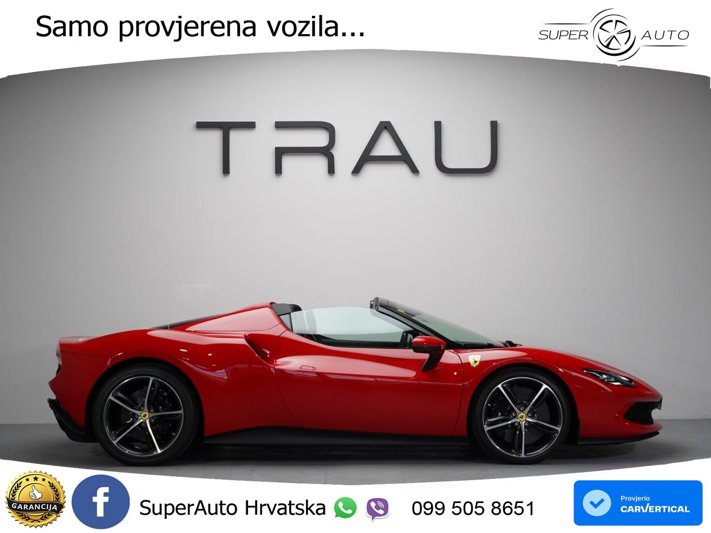 Ferrari 296 GTS 3.0 V6 (830 KS) F1 DCT LED+ACC