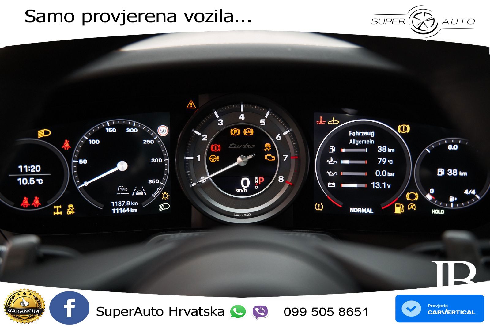 Porsche 911 Turbo 3.8 (580 KS) PDK ZRAČNI+ACC+GR SJED+KAM