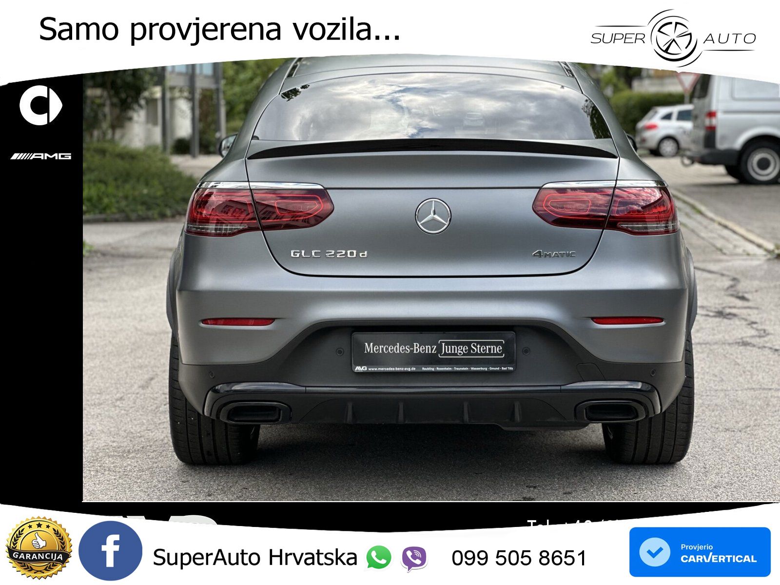 Mercedes GLC Coupe 220d (194 KS) 4MATIC G-TRONIC AMG LED+GR SJED+ACC