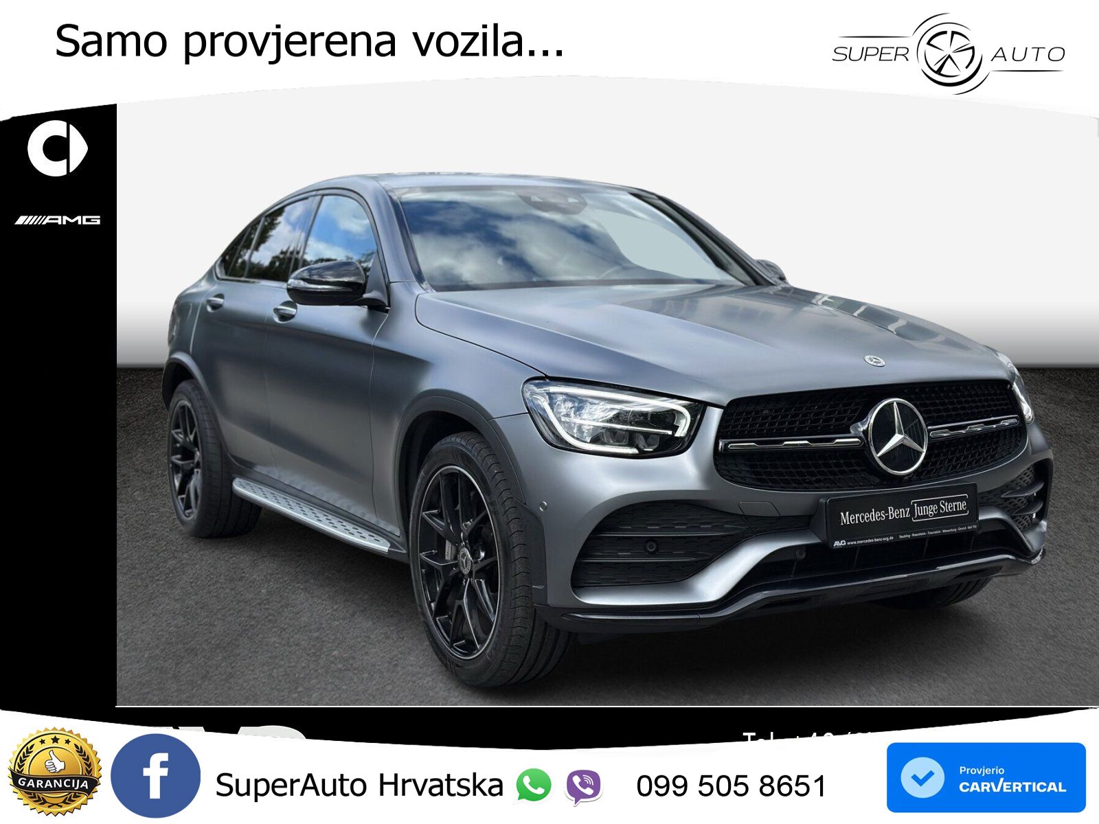 Mercedes GLC Coupe 220d (194 KS) 4MATIC G-TRONIC AMG LED+GR SJED+ACC