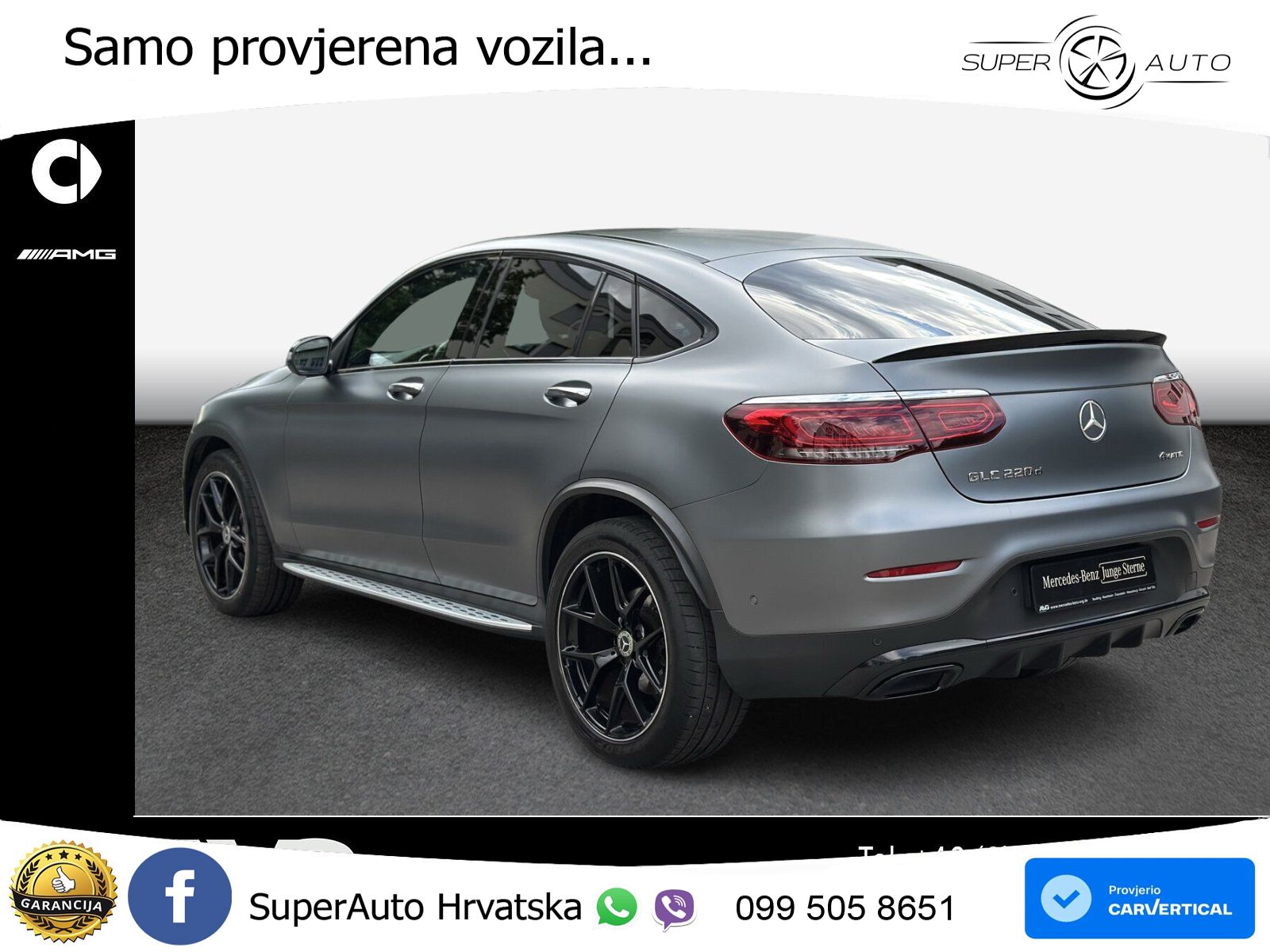 Mercedes GLC Coupe 220d (194 KS) 4MATIC G-TRONIC AMG LED+GR SJED+ACC