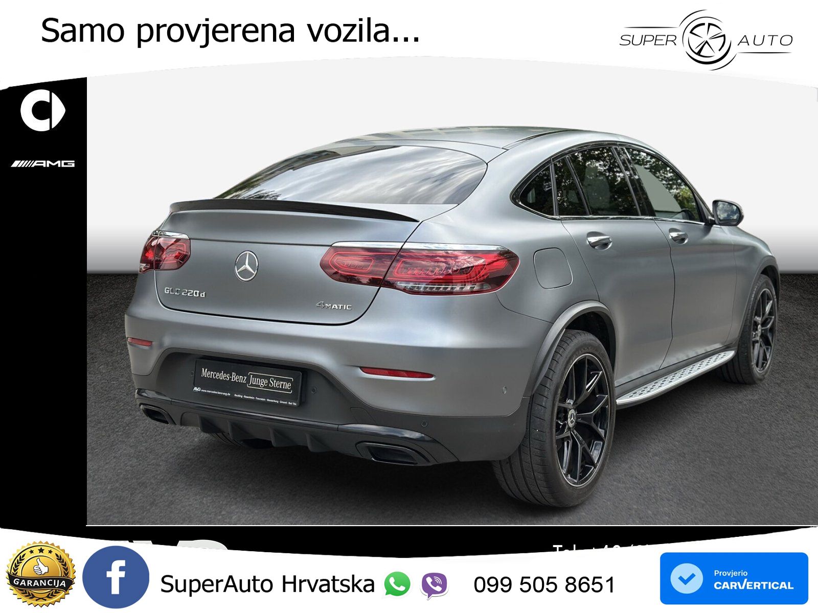 Mercedes GLC Coupe 220d (194 KS) 4MATIC G-TRONIC AMG LED+GR SJED+ACC