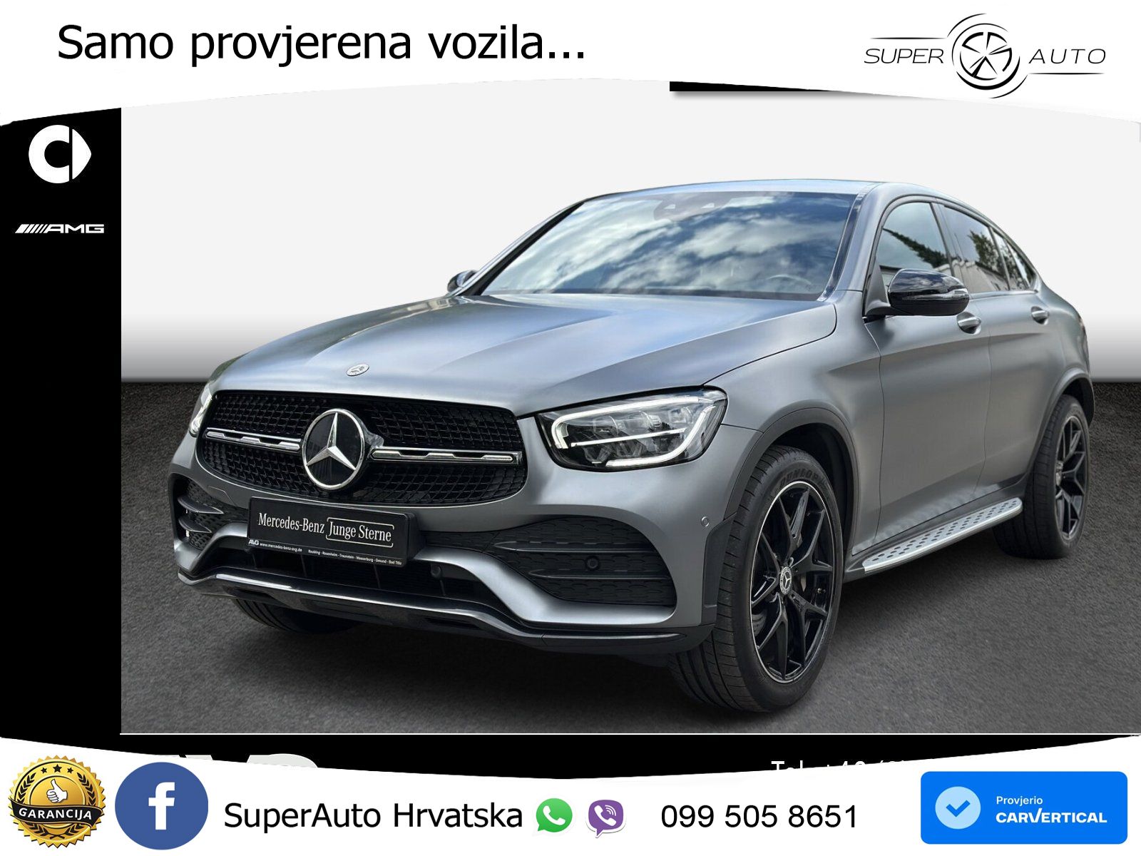 Mercedes GLC Coupe 220d (194 KS) 4MATIC G-TRONIC AMG LED+GR SJED+ACC