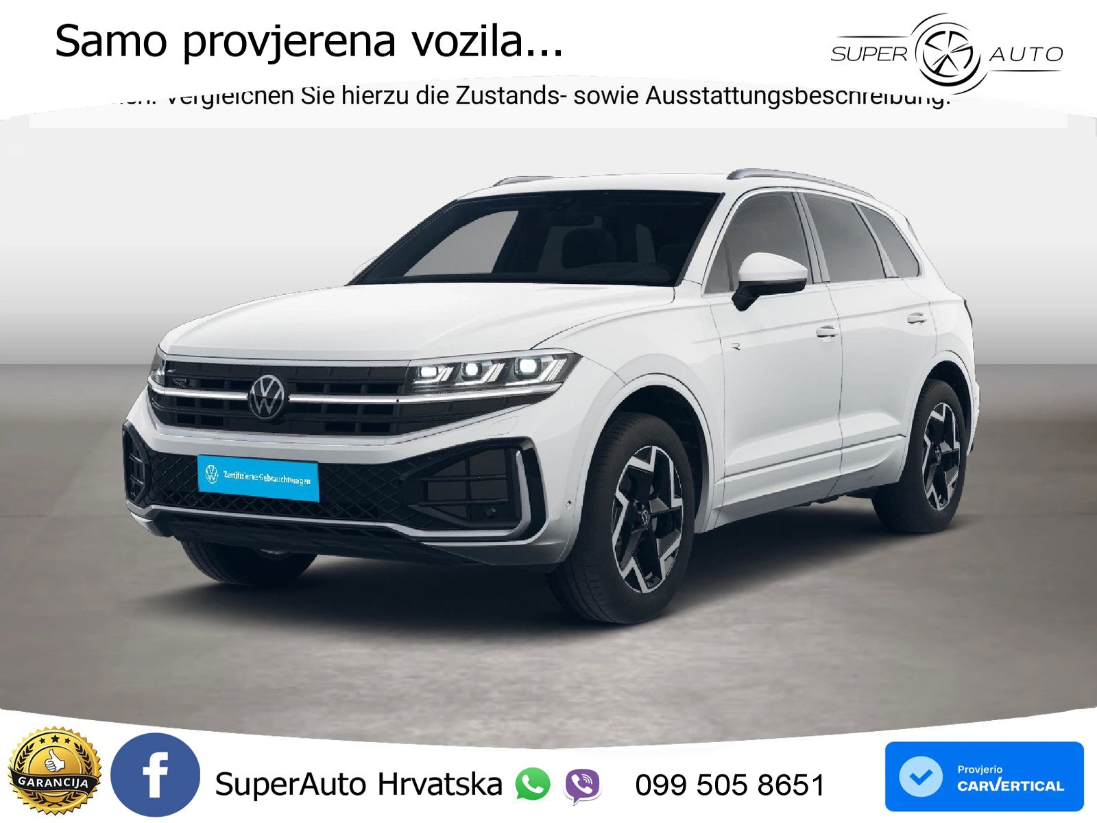 Volkswagen Touareg 3.0 V6 TDI (231 KS) 4MOTION Tiptronic R-Line ZRAČNI+ACC+4xGR SJED+KAM