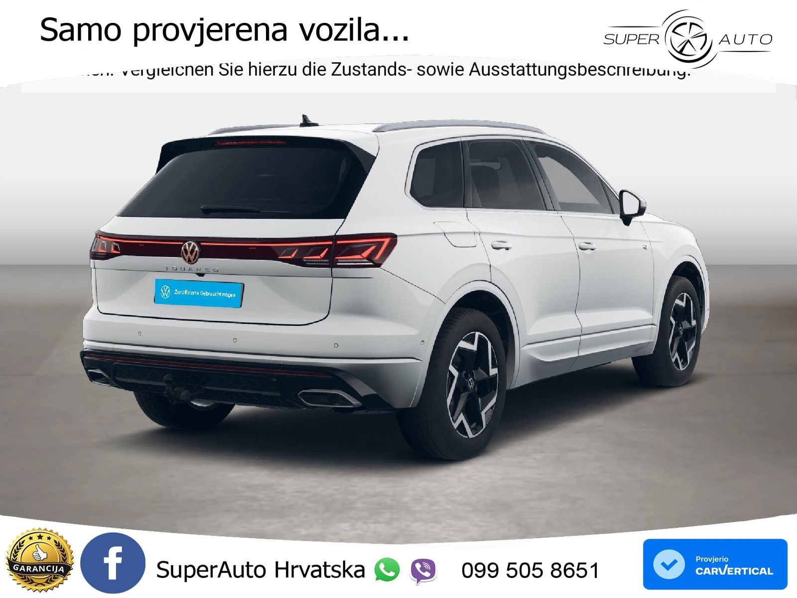 Volkswagen Touareg 3.0 V6 TDI (231 KS) 4MOTION Tiptronic R-Line ZRAČNI+ACC+4xGR SJED+KAM