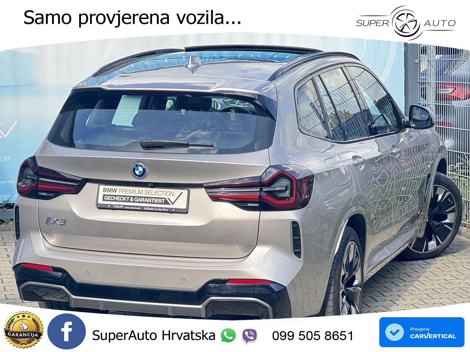 BMW iX3 80 kWh (286 KS) M Sport ACC+HEAD+GR SJED+360+PANO