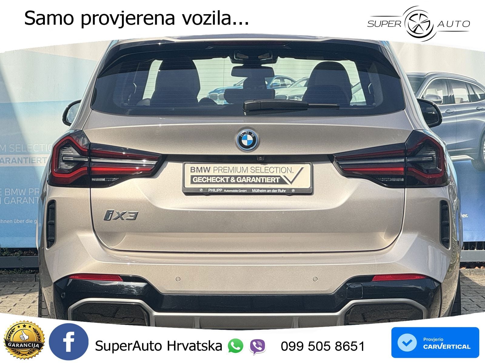 BMW iX3 80 kWh (286 KS) M Sport ACC+HEAD+GR SJED+360+PANO