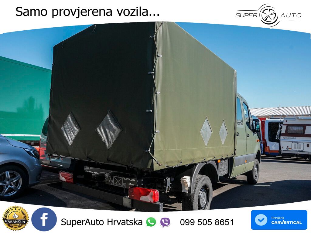 Mercedes-Benz Sprinter 319 CDI DoKa Pritsche 4x4 Automatik LED 190 KS