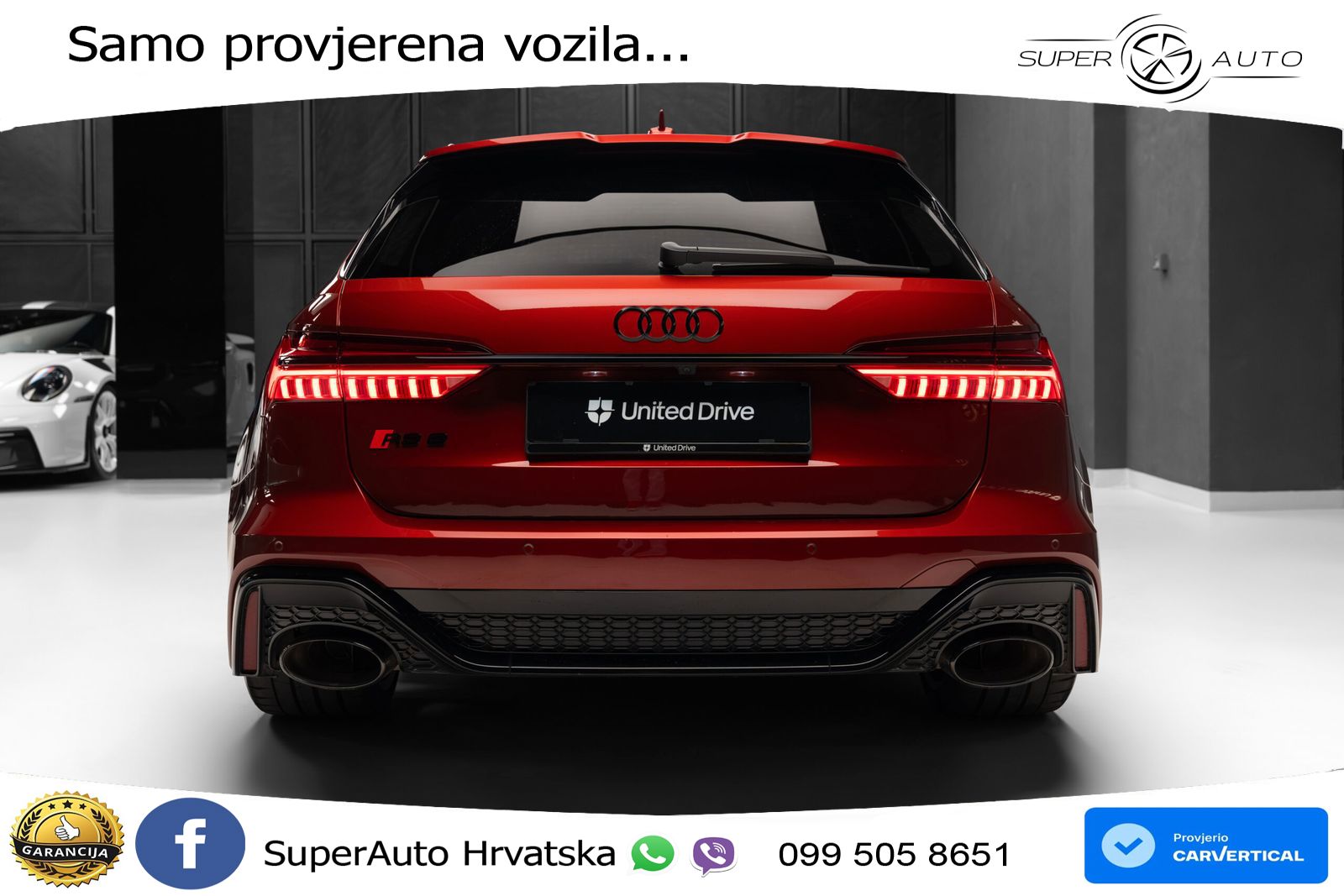Audi RS6 Avant 4.0 TFSI V8 performance (630 KS)  quattro tiptronic LED+GR SJED+ACC