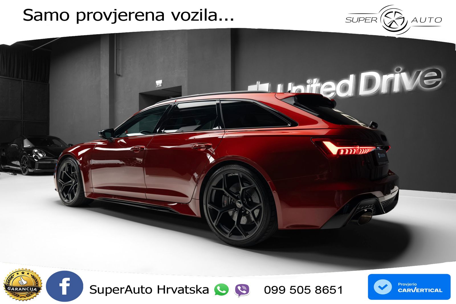 Audi RS6 Avant 4.0 TFSI V8 performance (630 KS)  quattro tiptronic LED+GR SJED+ACC