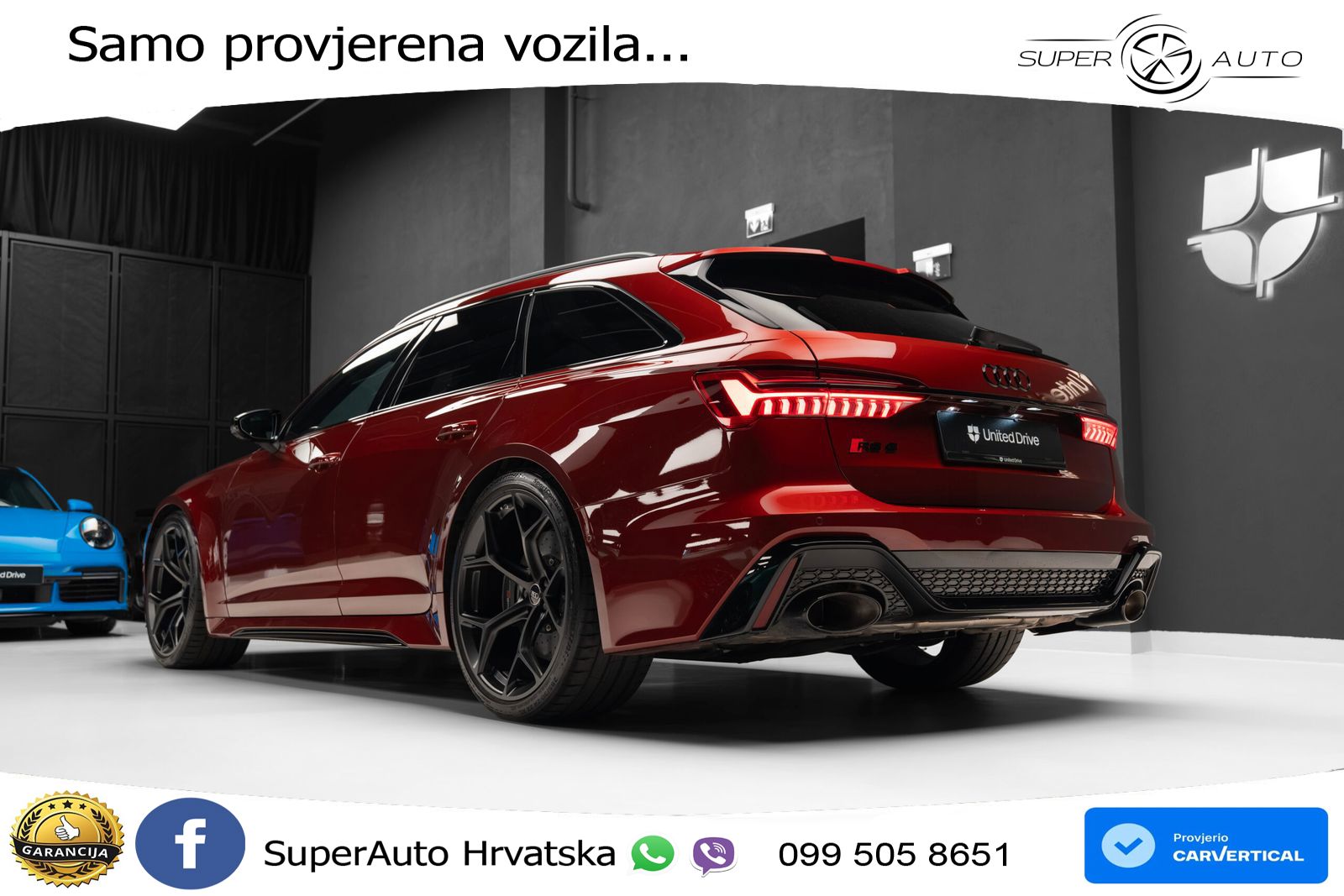 Audi RS6 Avant 4.0 TFSI V8 performance (630 KS)  quattro tiptronic LED+GR SJED+ACC