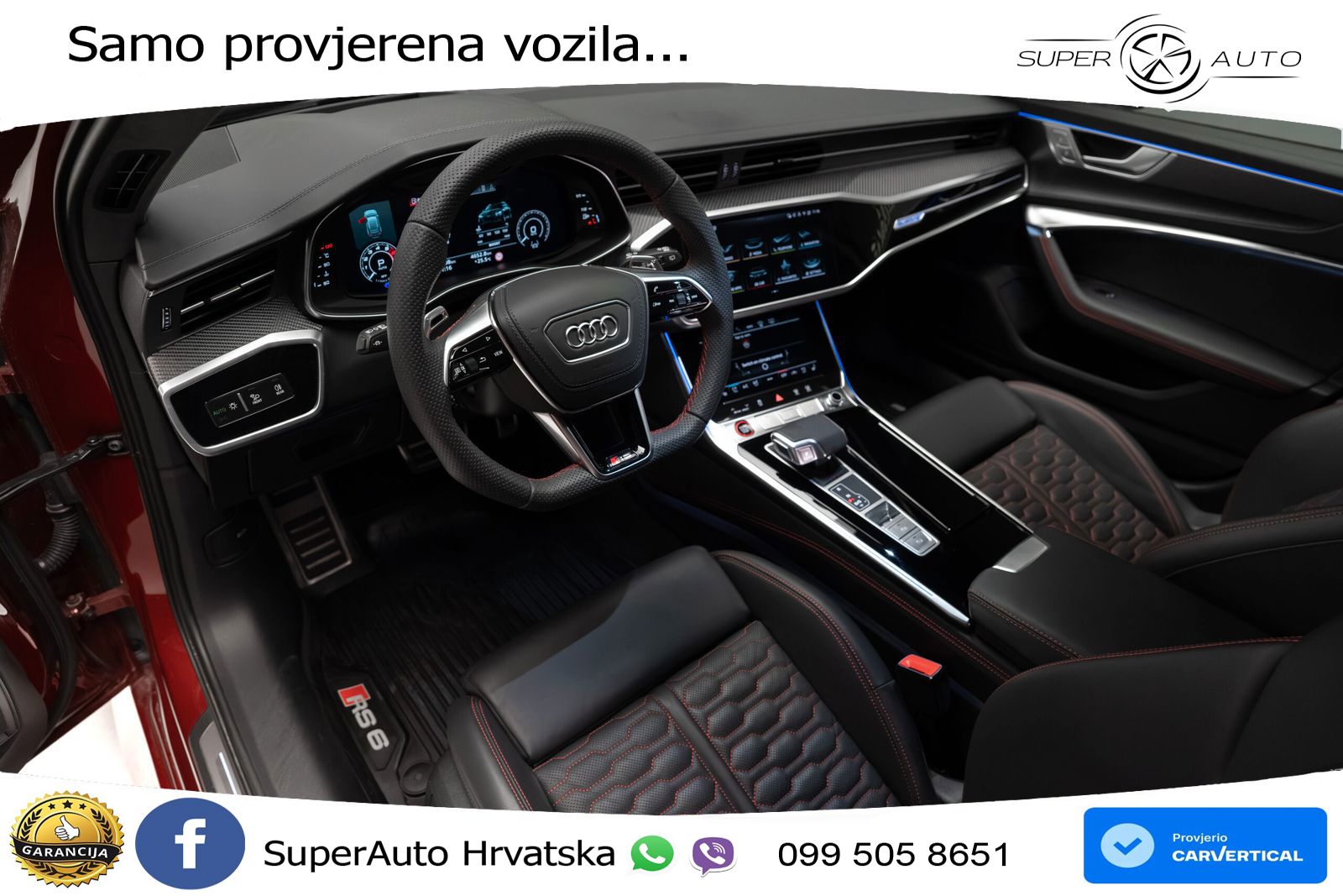 Audi RS6 Avant 4.0 TFSI V8 performance (630 KS)  quattro tiptronic LED+GR SJED+ACC