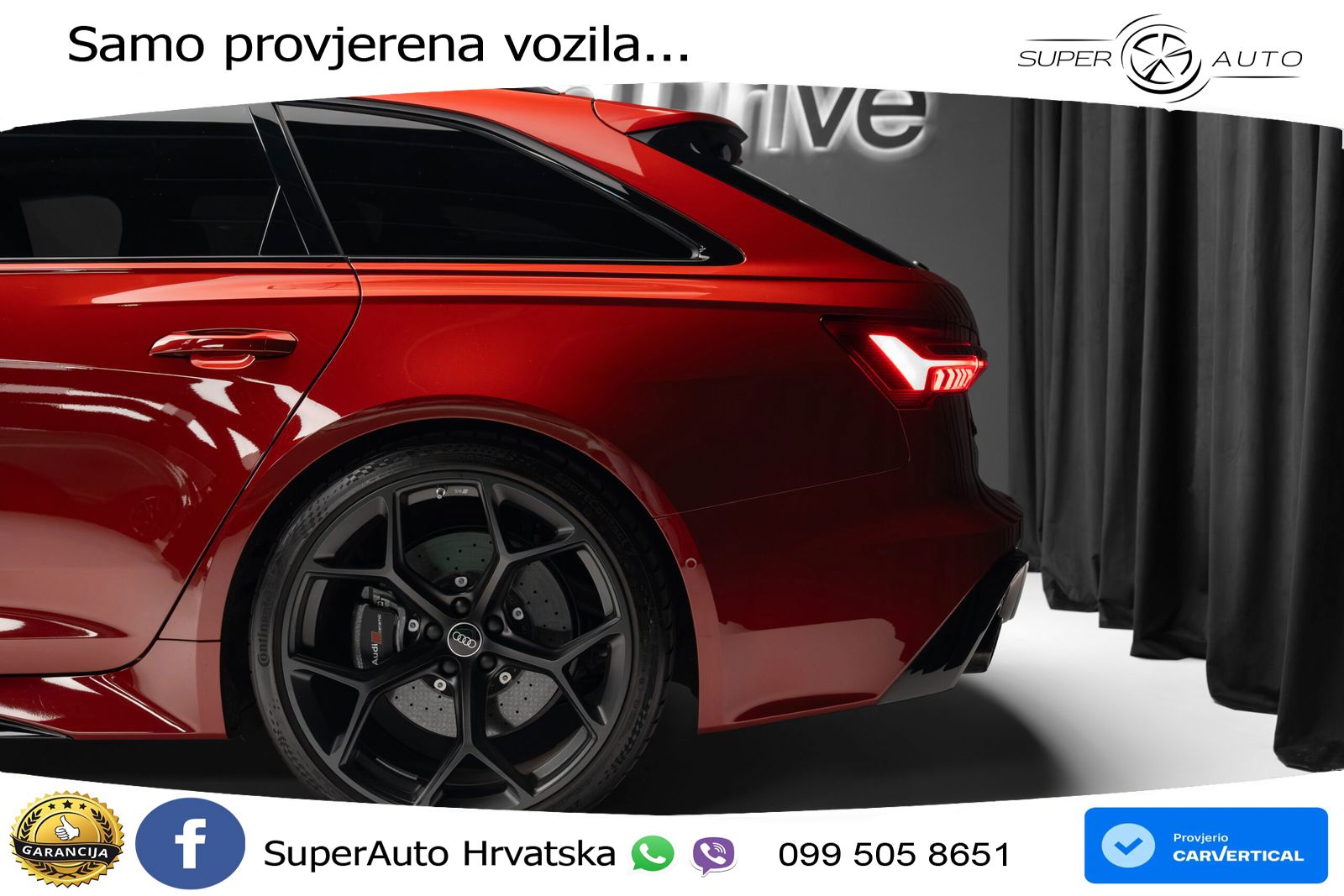 Audi RS6 Avant 4.0 TFSI V8 performance (630 KS)  quattro tiptronic LED+GR SJED+ACC