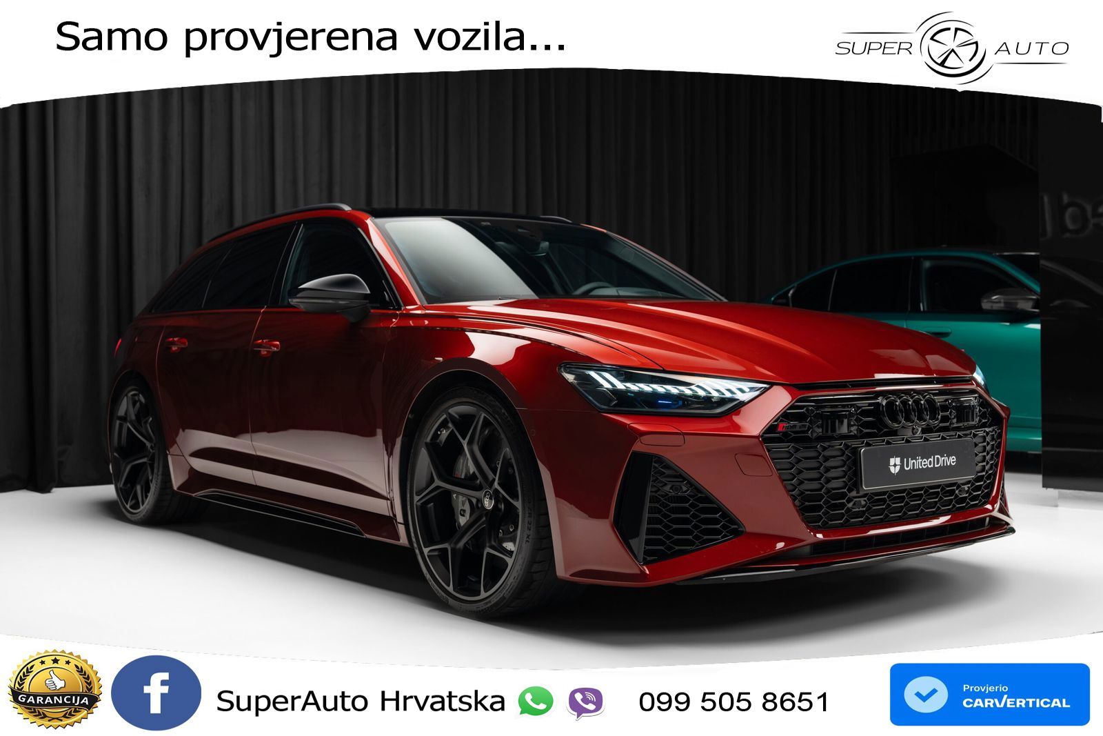 Audi RS6 Avant 4.0 TFSI V8 performance (630 KS)  quattro tiptronic LED+GR SJED+ACC