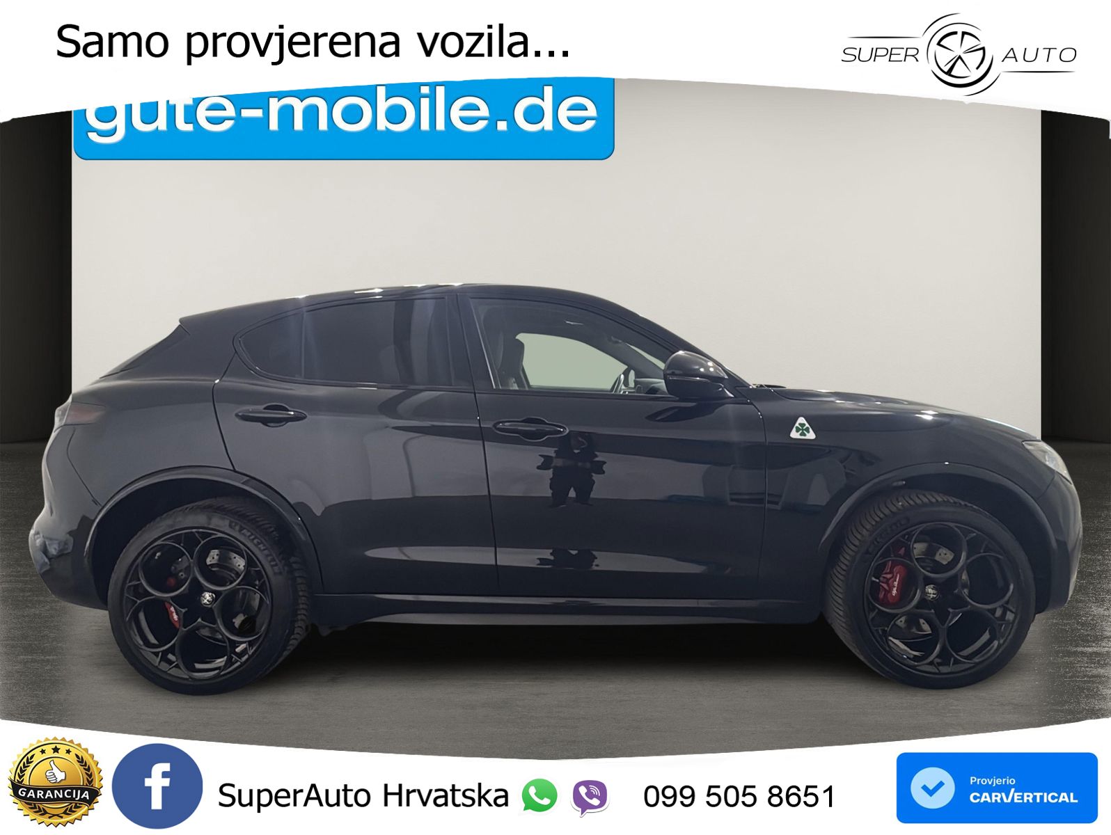 Alfa Romeo Stelvio Quadrifoglio 2.9 V6 Bi-Turbo (520 KS) Q4 Automatic LED+GR SJED+ACC