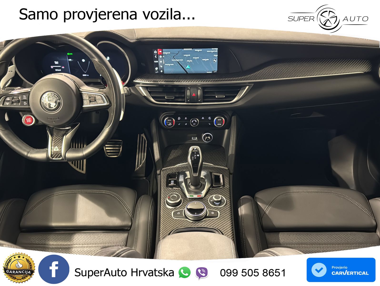 Alfa Romeo Stelvio Quadrifoglio 2.9 V6 Bi-Turbo (520 KS) Q4 Automatic LED+GR SJED+ACC