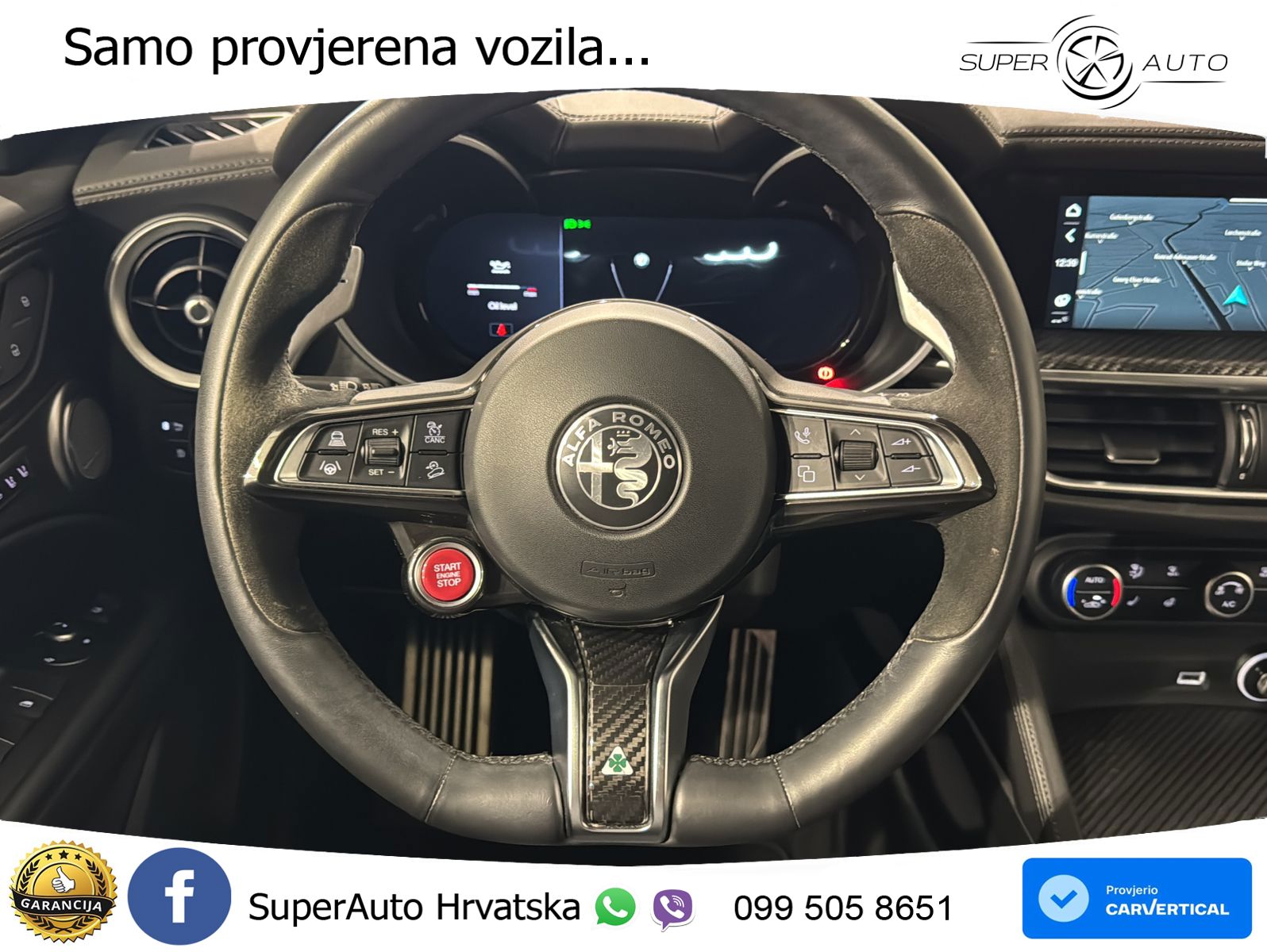 Alfa Romeo Stelvio Quadrifoglio 2.9 V6 Bi-Turbo (520 KS) Q4 Automatic LED+GR SJED+ACC