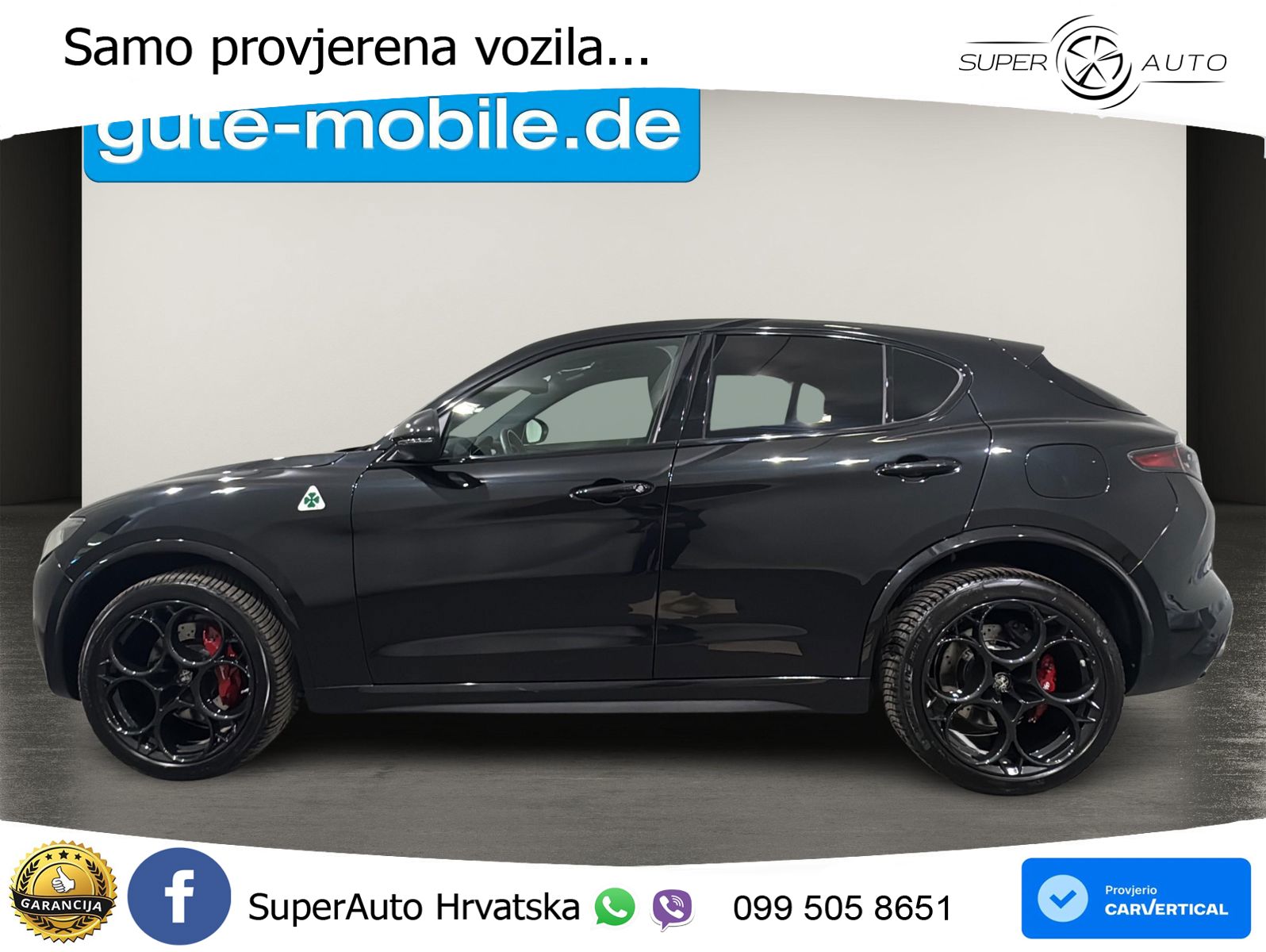 Alfa Romeo Stelvio Quadrifoglio 2.9 V6 Bi-Turbo (520 KS) Q4 Automatic LED+GR SJED+ACC