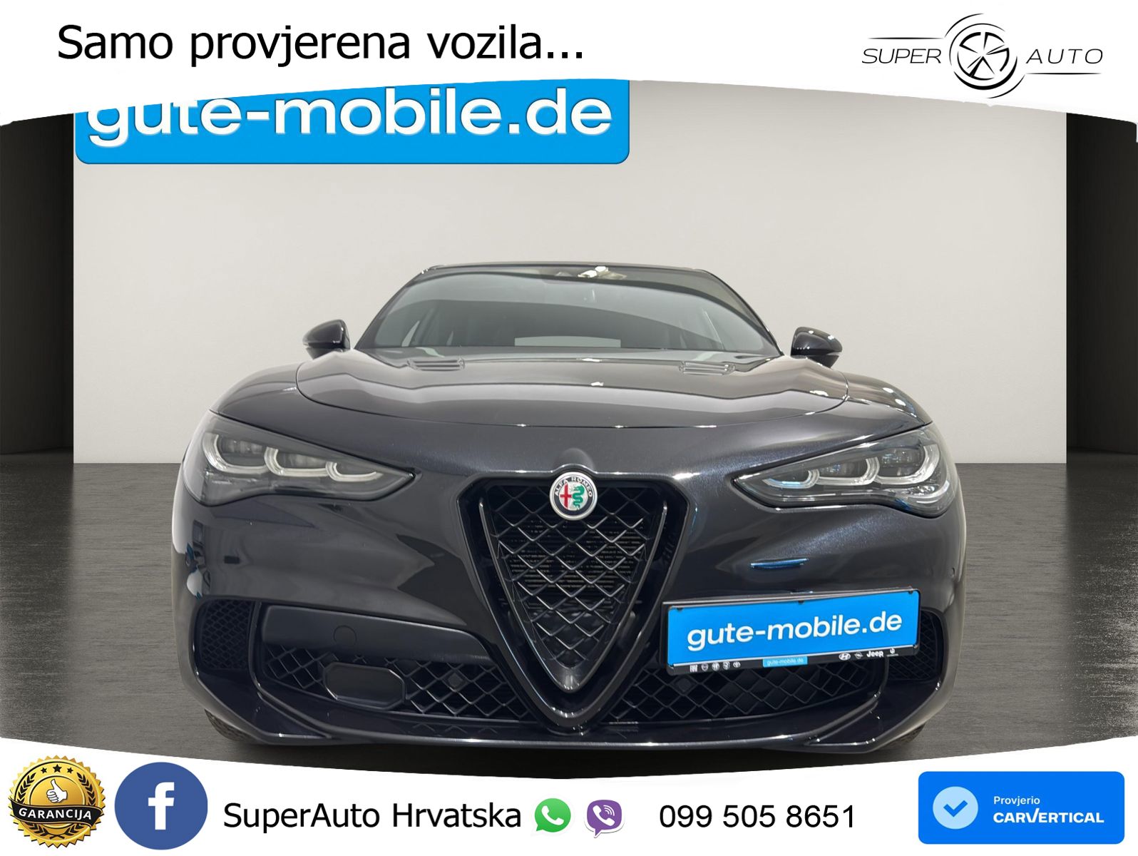 Alfa Romeo Stelvio Quadrifoglio 2.9 V6 Bi-Turbo (520 KS) Q4 Automatic LED+GR SJED+ACC