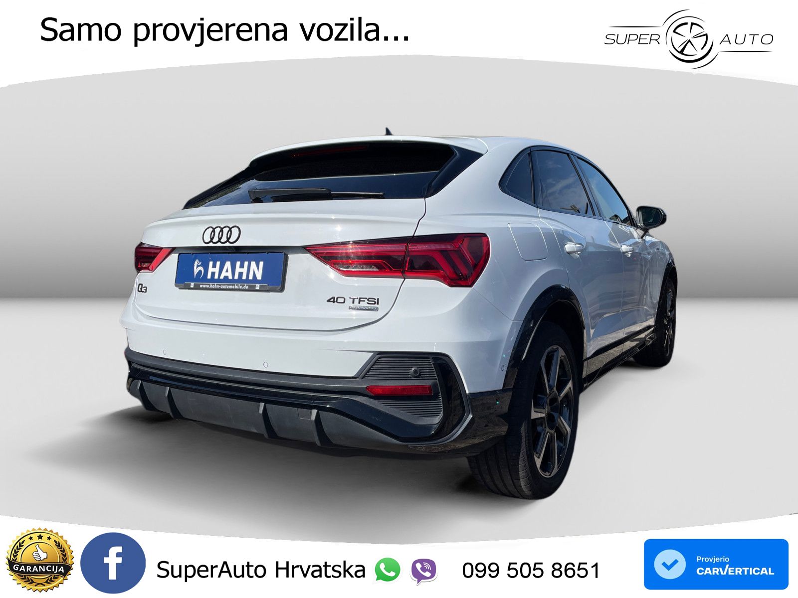 Audi Q3 II Sportback 40 TFSI (190 KS) quattro S tronic S line LED+GR SJED+ACC