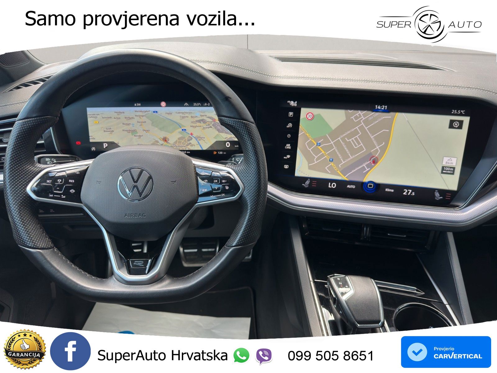 Volkswagen Touareg 3.0 V6 TDI (231 KS) 4MOTION Tiptronic R-Line ZRAČNI+ACC+GR SJED+KAM