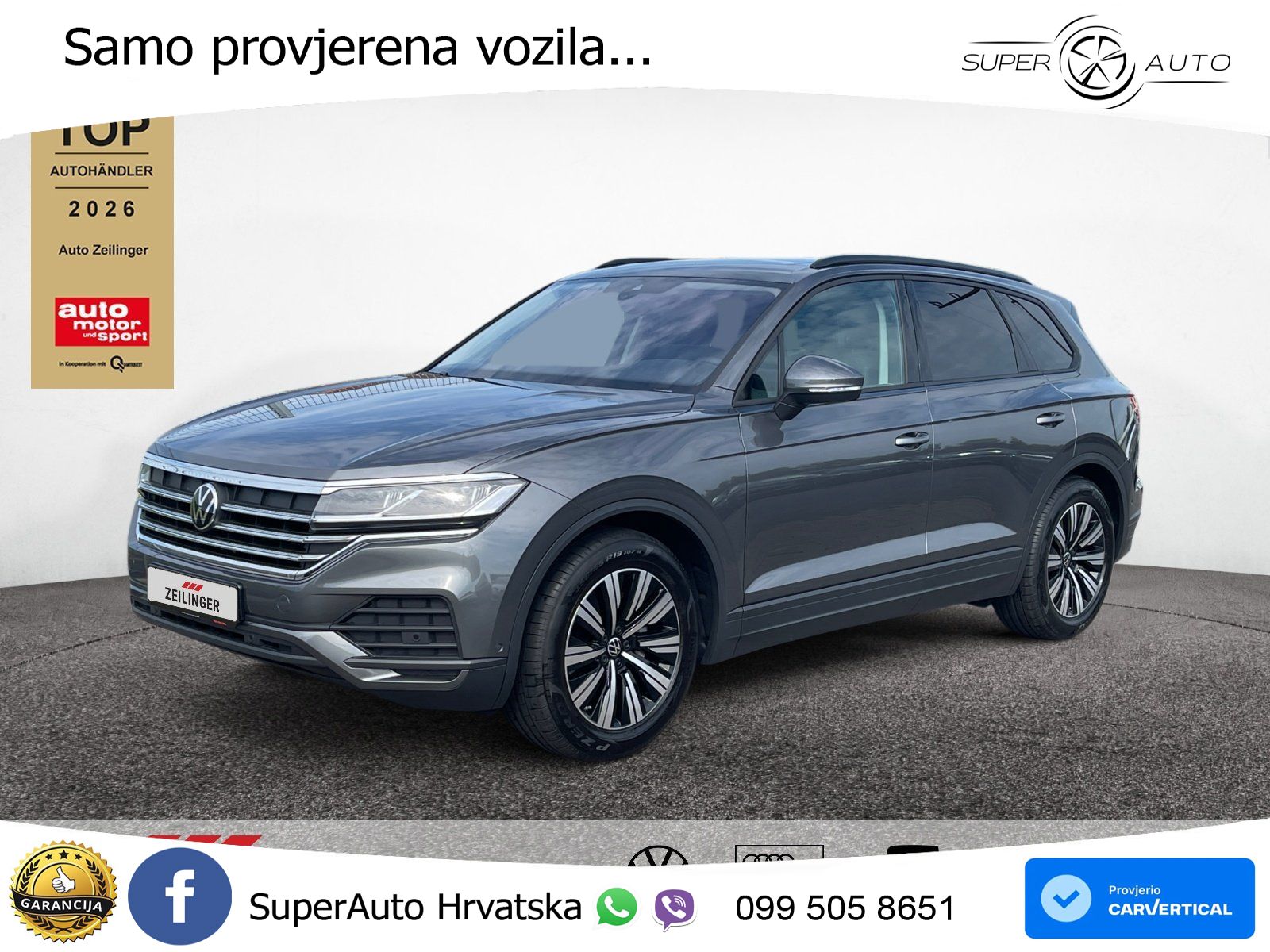 Volkswagen Touareg 3.0 V6 TDI (286 KS) 4MOTION Tiptronic ZRAČNI+ACC+GR SJED+KAM+PANO