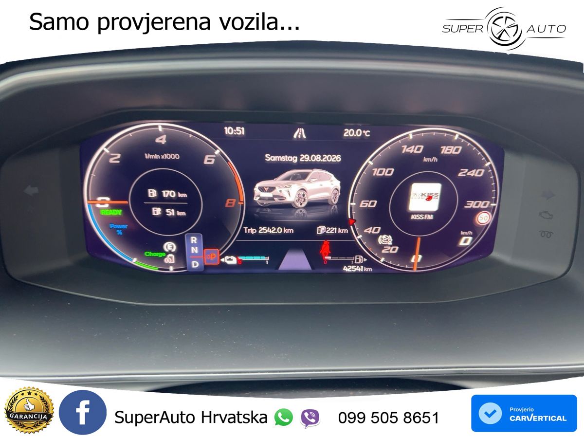 Cupra Formentor 1.4 TSI (245 KS) e-Hybrid DSG VZ LED+GR SJED+ACC