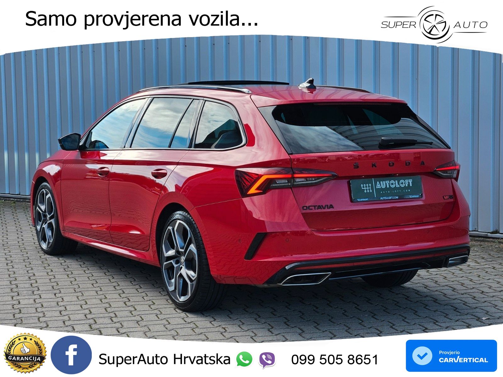 Škoda Octavia Combi RS 2.0 TDI (200 KS) 4x4 DSG LED+GR SJED+ACC
