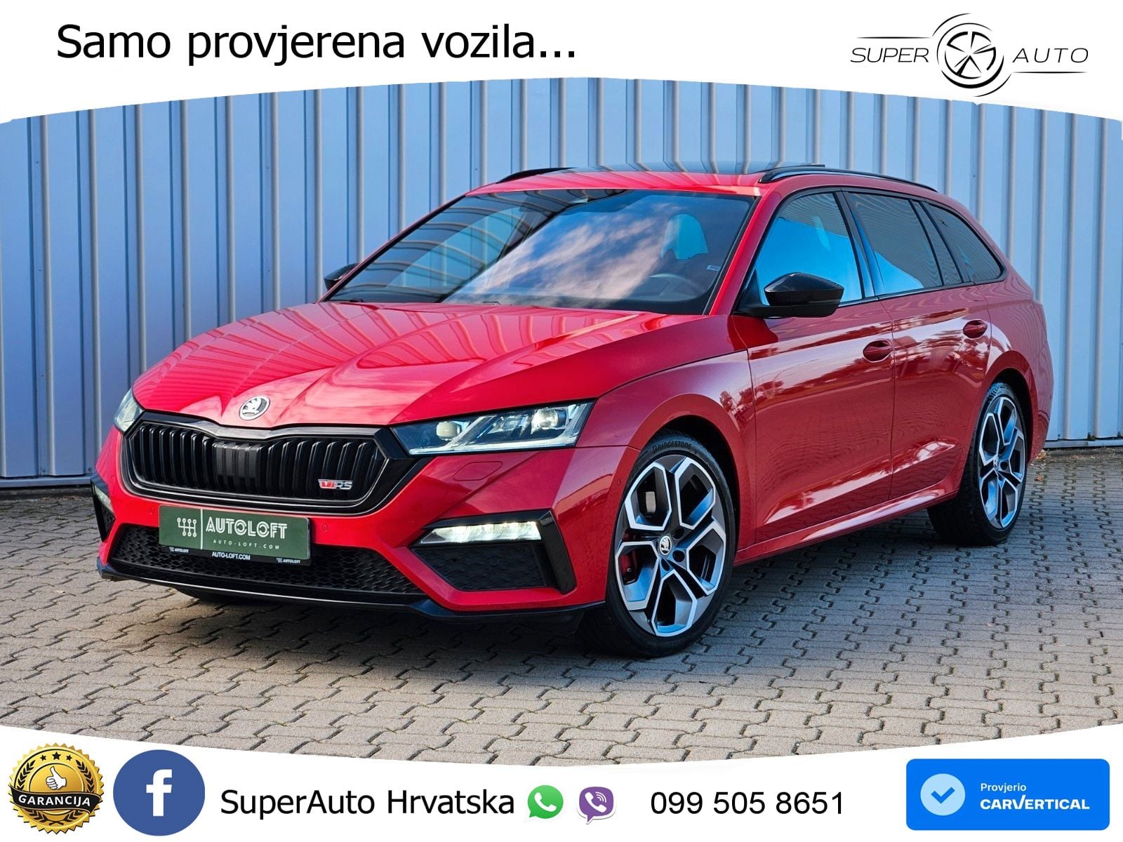 Škoda Octavia Combi RS 2.0 TDI (200 KS) 4x4 DSG LED+GR SJED+ACC