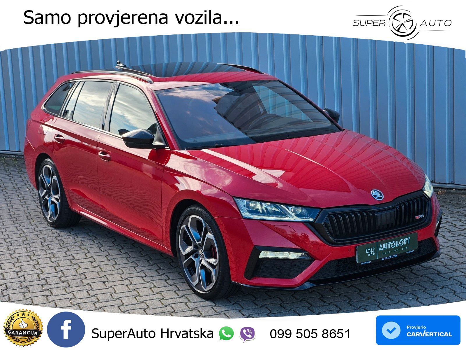Škoda Octavia Combi RS 2.0 TDI (200 KS) 4x4 DSG LED+GR SJED+ACC