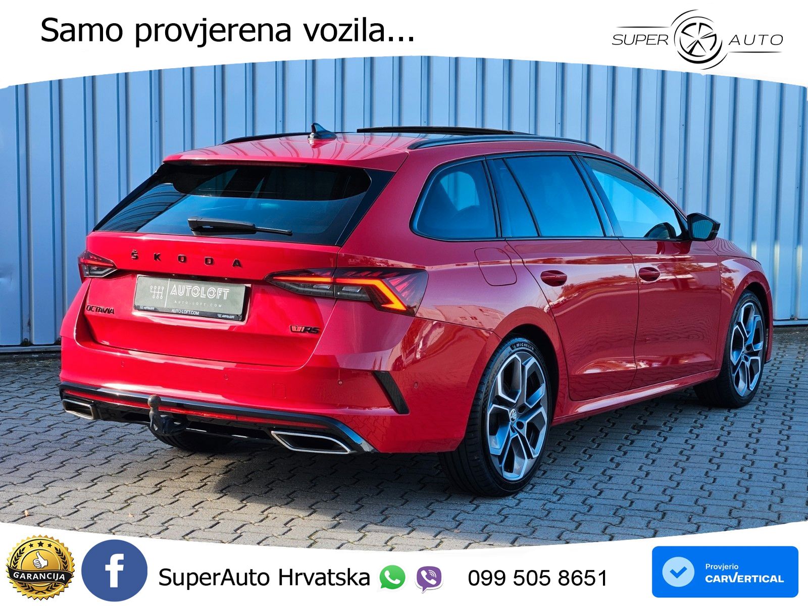 Škoda Octavia Combi RS 2.0 TDI (200 KS) 4x4 DSG LED+GR SJED+ACC